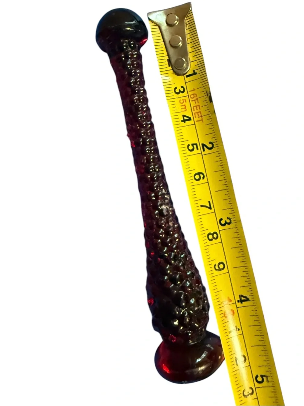 Vintage Cambridge Red Crystal Cocktail Muddler